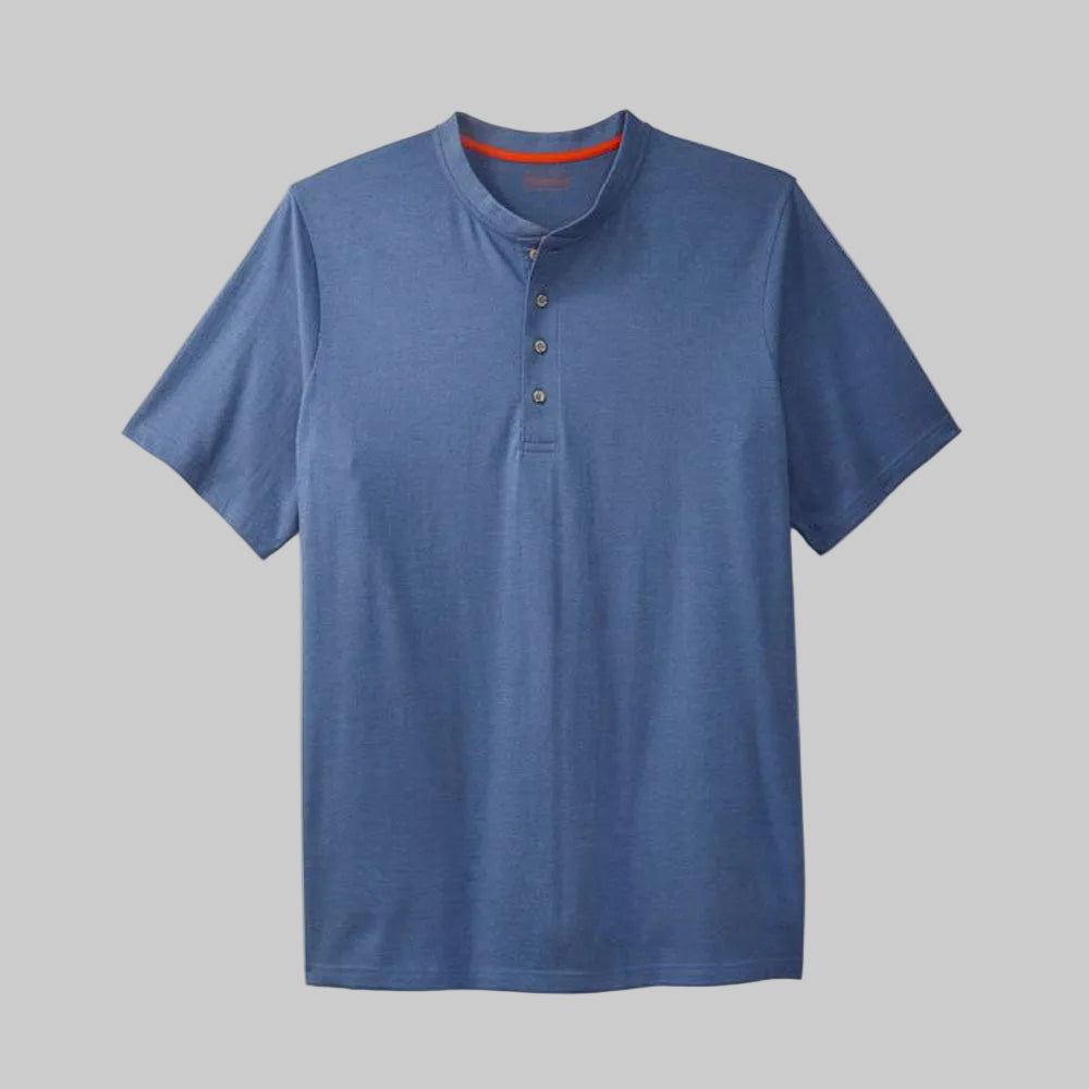 Slate Blue Big & Tall Henley T-Shirt PSM-3576