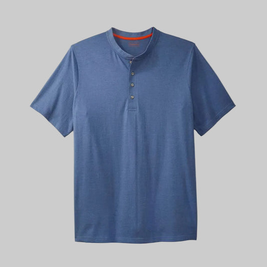 Slate Blue Big & Tall Henley T-Shirt PSM-3576