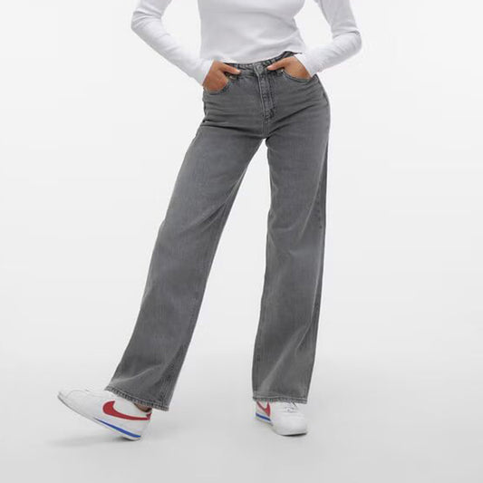 Medium Grey Denim Wide Leg Fit Jeans PSW-11208