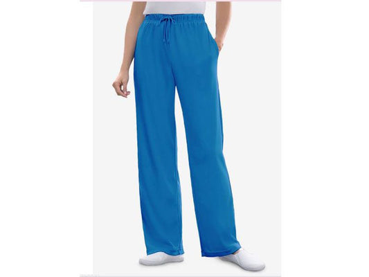 Vibrant Blue Sport Knit Straight Leg Pant PSW-4622