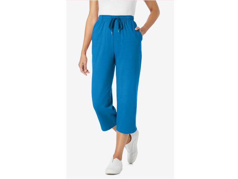 Vibrant Blue Sport Knit Capri Pant PSW-4633