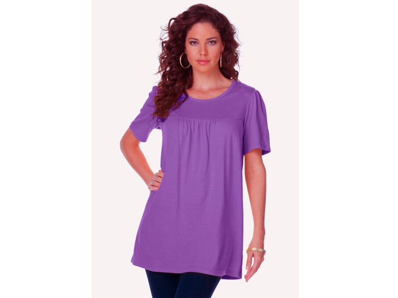 Pale Lavender Shirred T-Shirt PSW-6965