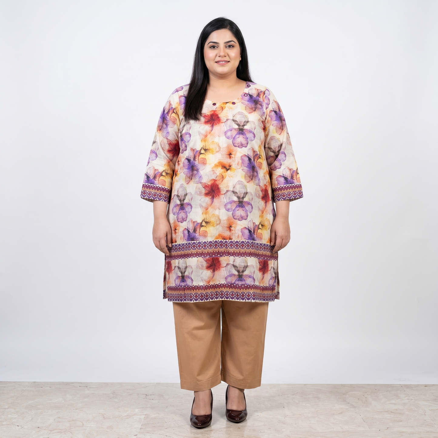 Violet Bloom 3-Piece Printed Lawn Suit PSW-11180