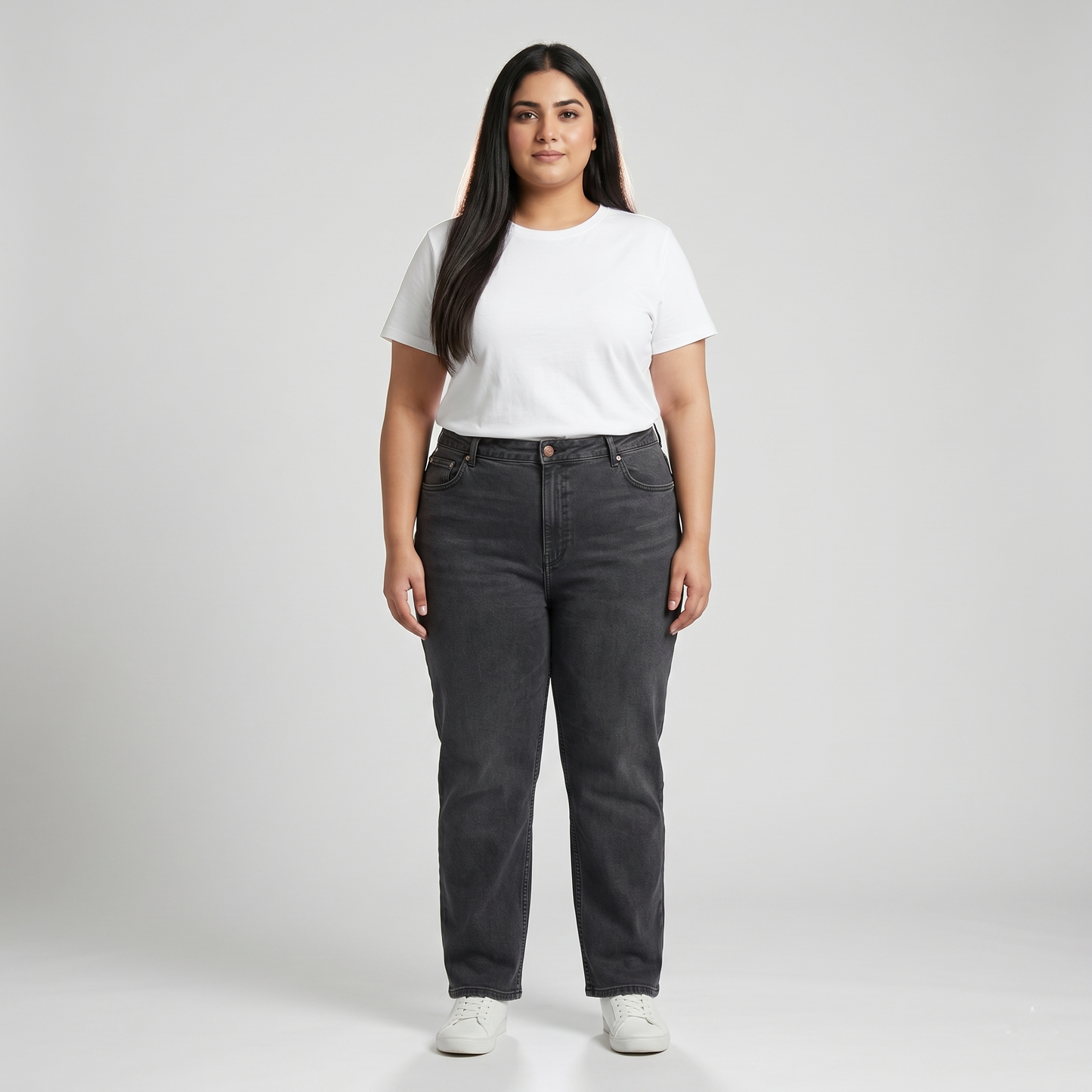 Washed Black Straight Fit Denim Jeans PSW-11102
