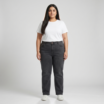 Washed Black Straight Fit Denim Jeans PSW-11102