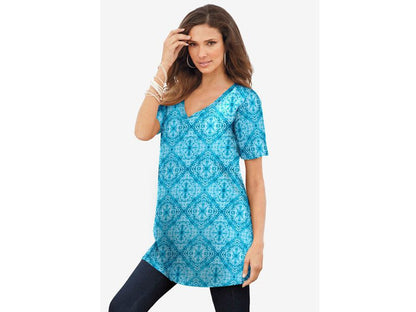 Water Diamond Tie Dye Studded Tie-Dye Tunic PSW-6926