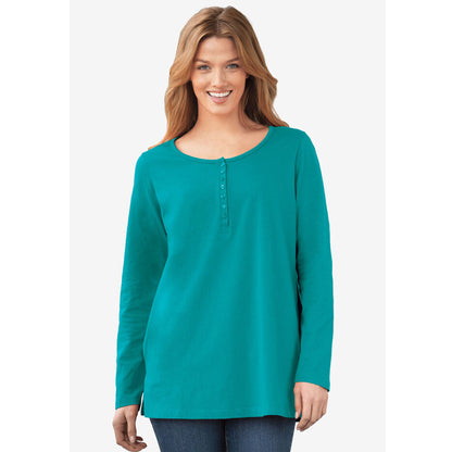 Waterfall Perfect Long-Sleeve Henley Tee PSW-8598