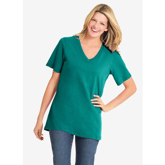 Waterfall Perfect Short-Sleeve V-Neck Tee PSW-7911