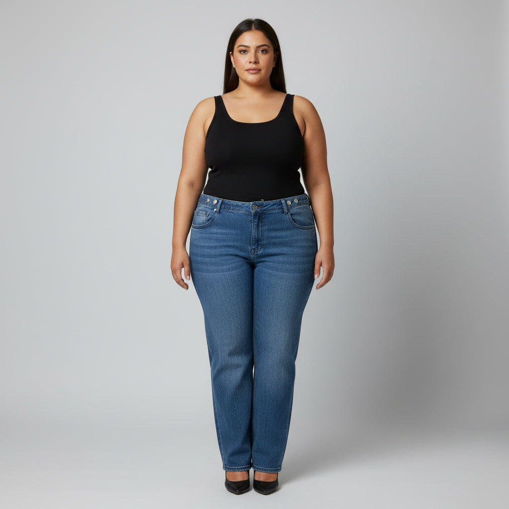 Vintage Light Wash Straight Fit Denim Jeans PSW-11076