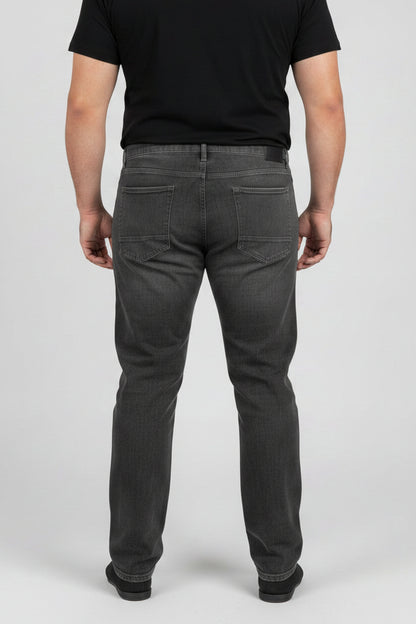 Dark Charcoal Straight Fit Jeans PSM-11247
