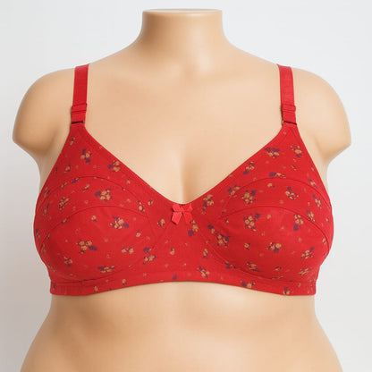 Ruby Bloom Plus Size Wireless Bra with Metallic Floral Flecks  PSW-9748