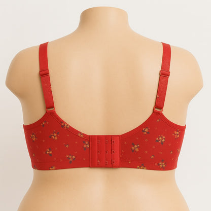 Ruby Bloom Plus Size Wireless Bra with Metallic Floral Flecks  PSW-9748