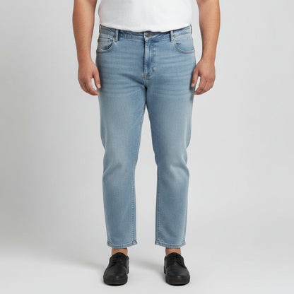 Light Wash Blue Straight Fit Jeans PSM-11246