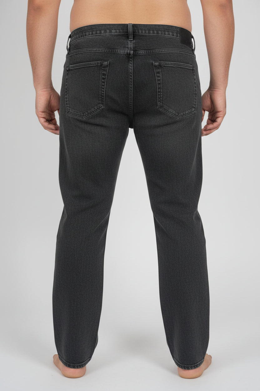 Classic Black Straight Fit Jeans PSM-11244