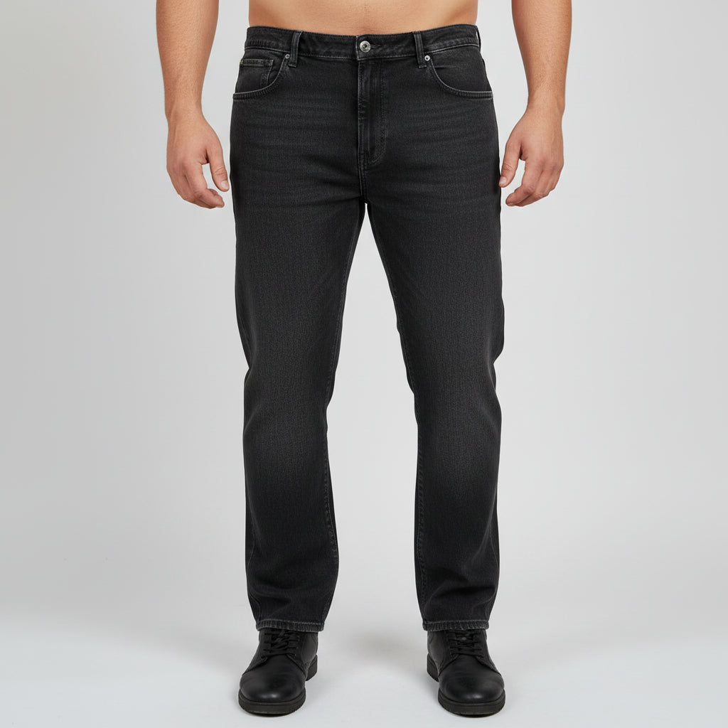 Classic Black Straight Fit Jeans PSM-11244
