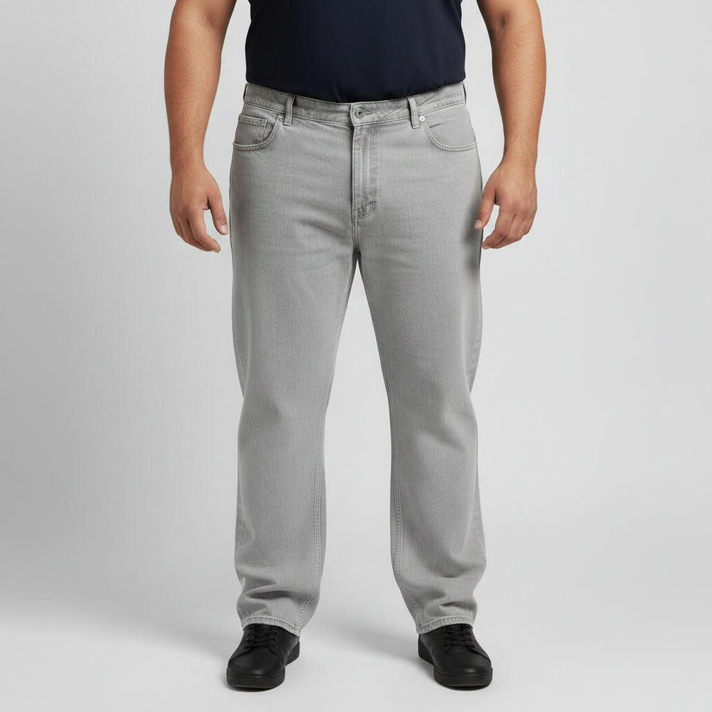 Light Gray - Straight Fit Jeans  PSM-11245