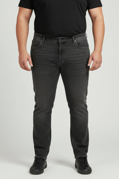 Dark Charcoal Straight Fit Jeans PSM-11247