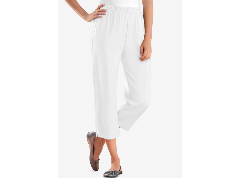 White 7-Day Knit Capri PSW-6700