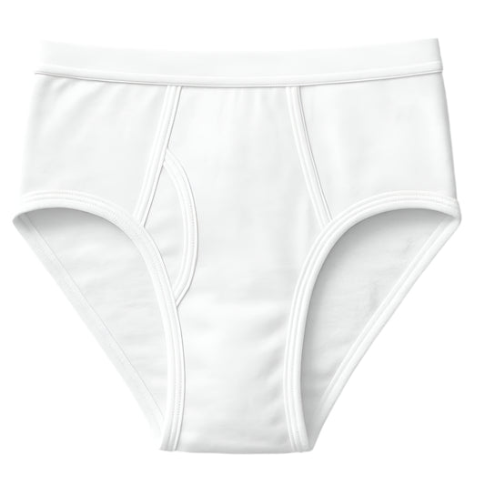 White big size men’s cotton brief – full-rise classic fit with supportive double panel

