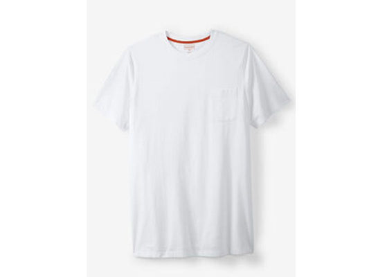 White Big & Tall Pocket Crewneck T-Shirt PSM-3960