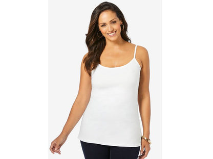 White Cami Top with Adjustable Straps PSW-5812