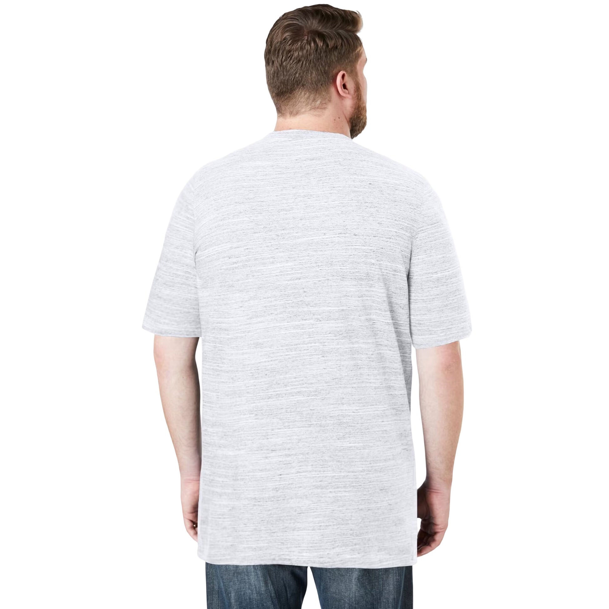 White Marl Big & Tall Pocket Crewneck T-Shirt