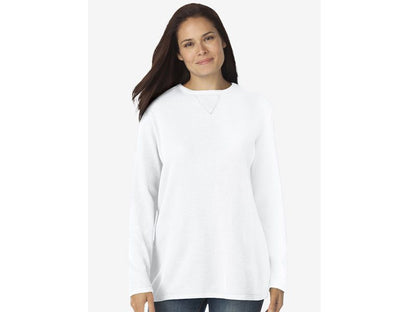 White Plus Size Women Thermal Shirt PSW-5120