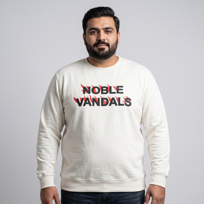 White Big Size Noble Vandals Sweatshirt PSM-6951