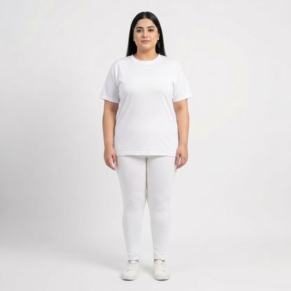 White Essential Dry-Fit Co-ord Set PSW-11157
