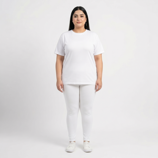 White Essential Dry-Fit Co-ord Set PSW-11157