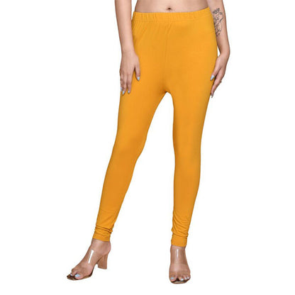 Yellow Plus Size Cotton Stretch Legging PSW-9170