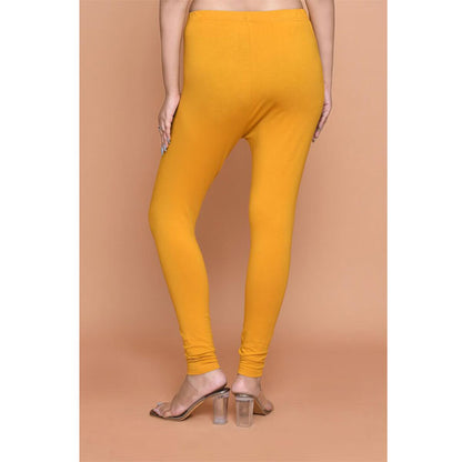 Yellow Plus Size Cotton Stretch Legging PSW-9170