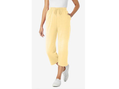 Yellow Sport Knit Capri Pant PSW-4637