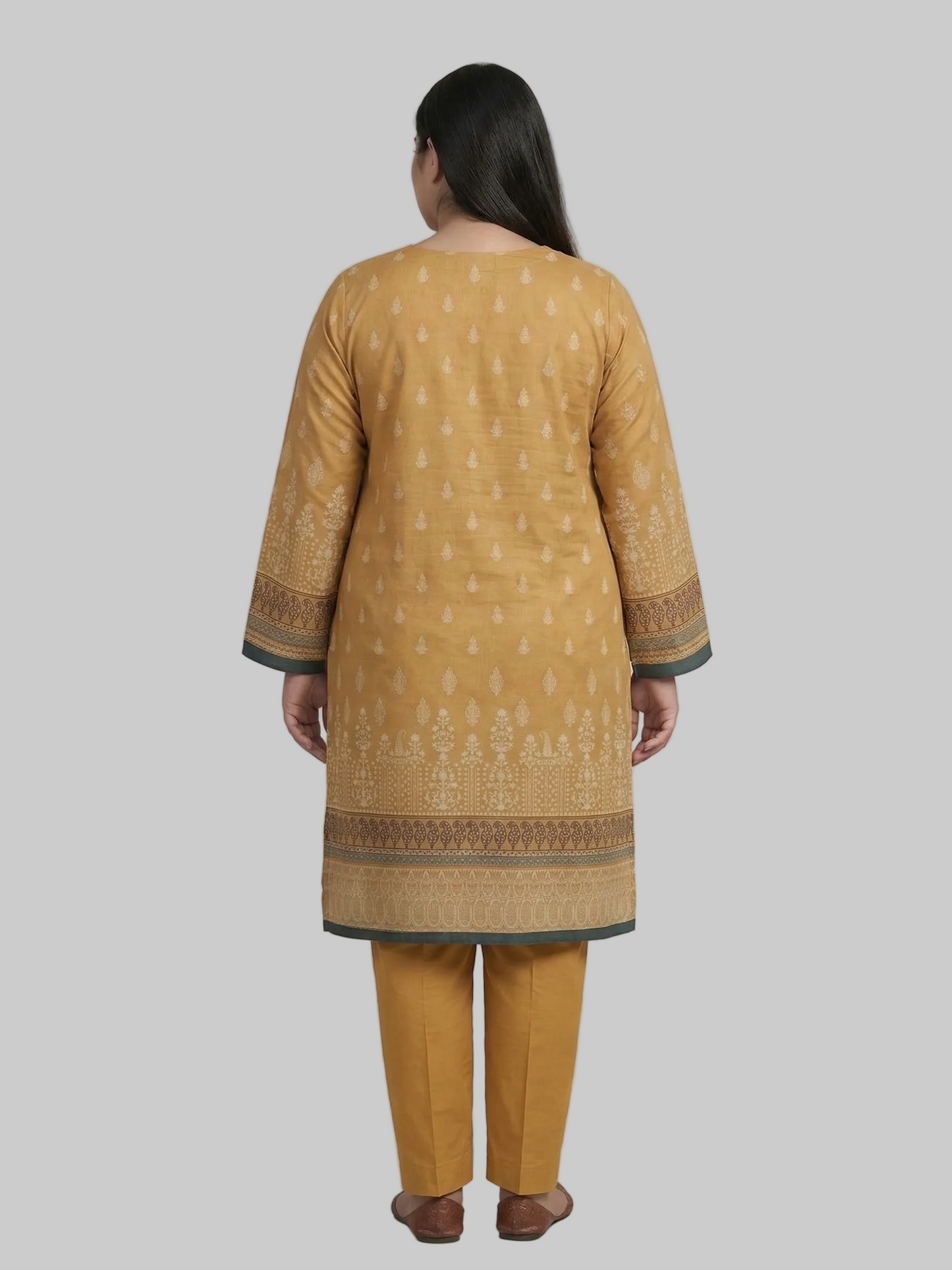 Zar Mustard Premium Lawn 3PC Suit PSW-10944