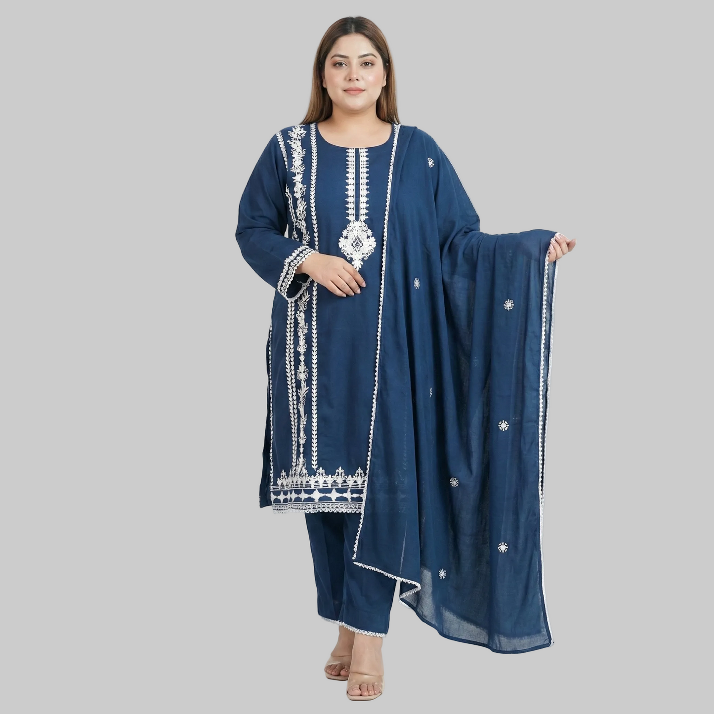 Zarmin Dhanak Embroidered 3-Piece Suit PSW-10400