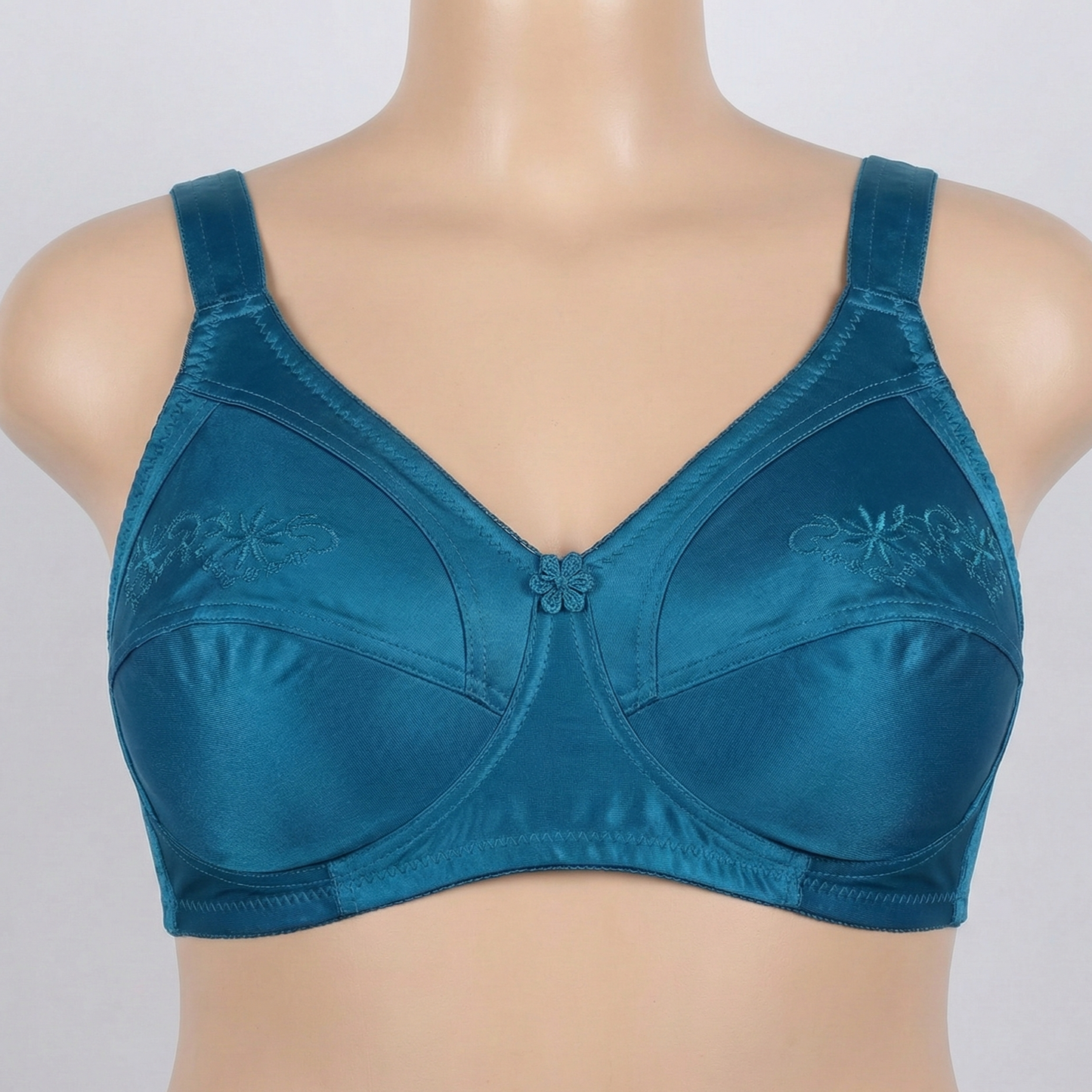 Plus Size Zinc Embroidered Support Bra PSW-10811