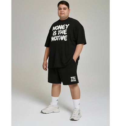 Money Is D Motive Plus-Size Shorts Set PSM-9901