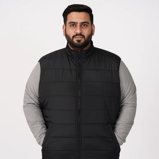 Shadow Peak Plus-Size Sleeveless Puffer Jacket PSM-8638