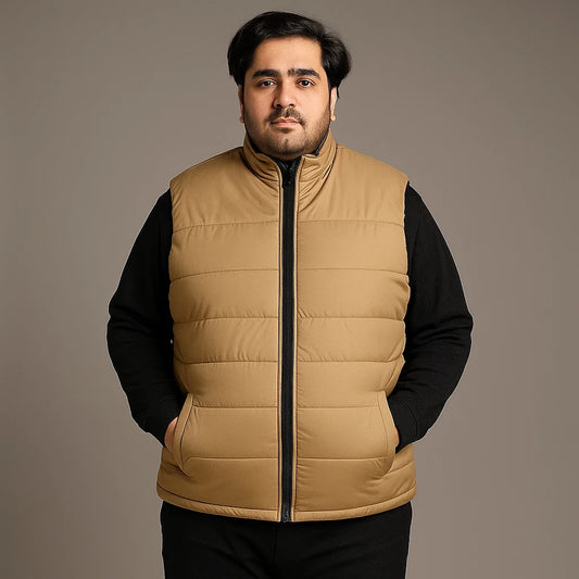 Desert Trail Plus-Size Sleeveless Puffer Jacket PSM-8643