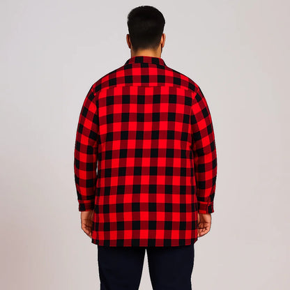 Red Buffalo Plaid Without Hood Shirt Jacket PSM-6594