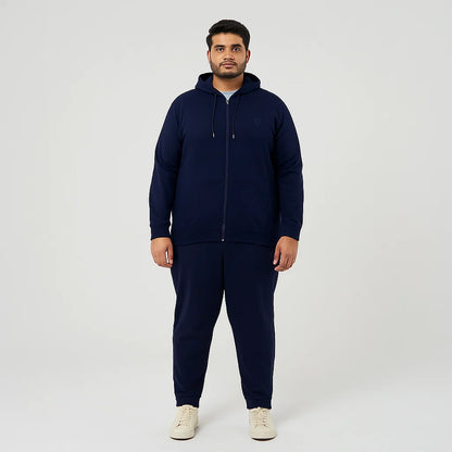 Midnight Ease Plus-Size Cotton Fleece Tracksuit PSM-8704