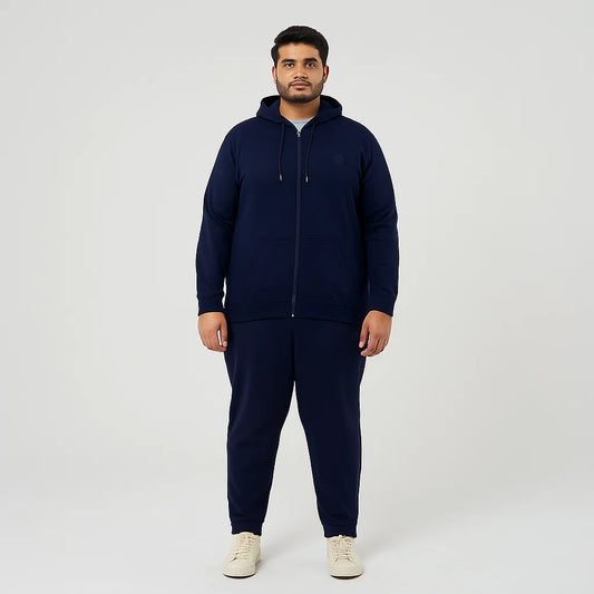 Midnight Ease Plus-Size Cotton Fleece Tracksuit PSM-8704
