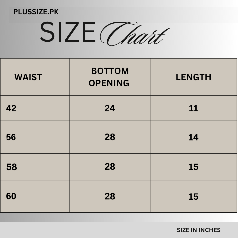 Size chart for Washed Red Denim Shorts  PSM-11655
