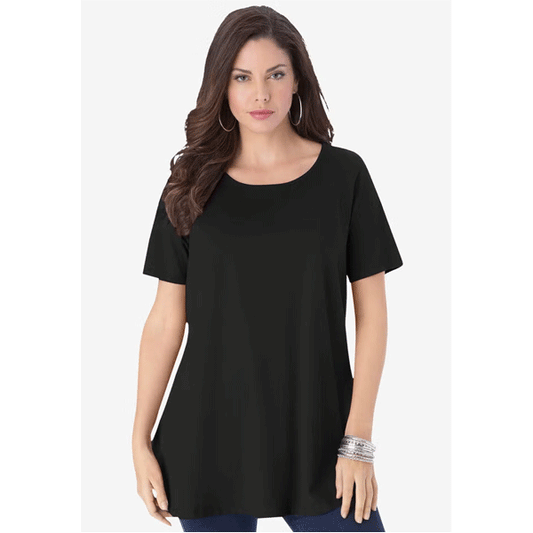 Black Ultimate Tee with Keyhole Back PSW-9133