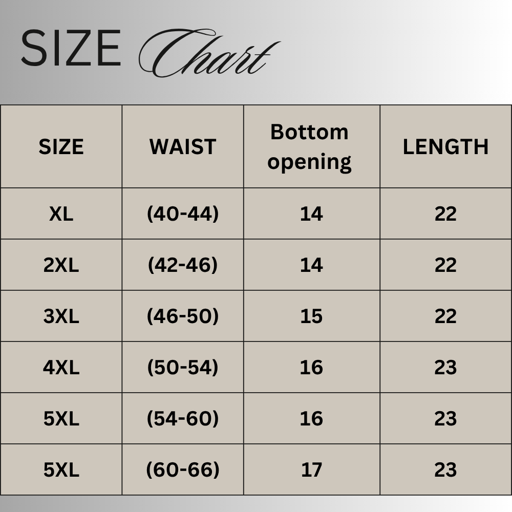 Size chart for Essential Navy Terry Cargo Shorts PSM-11424