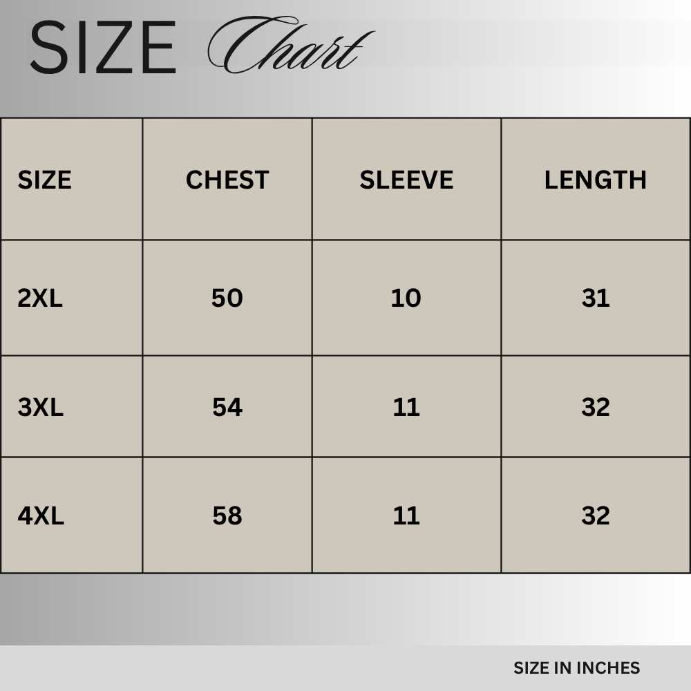 Size chart for Essential White Short-Sleeve Casual Shirt PSM-11449