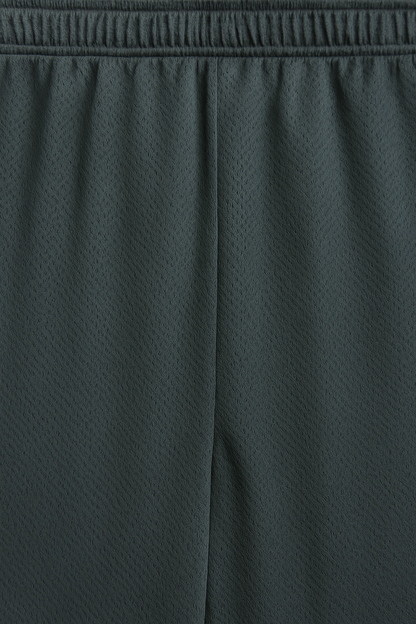 Charcoal Mesh Polyester Plus Size Trouser PSM-9082