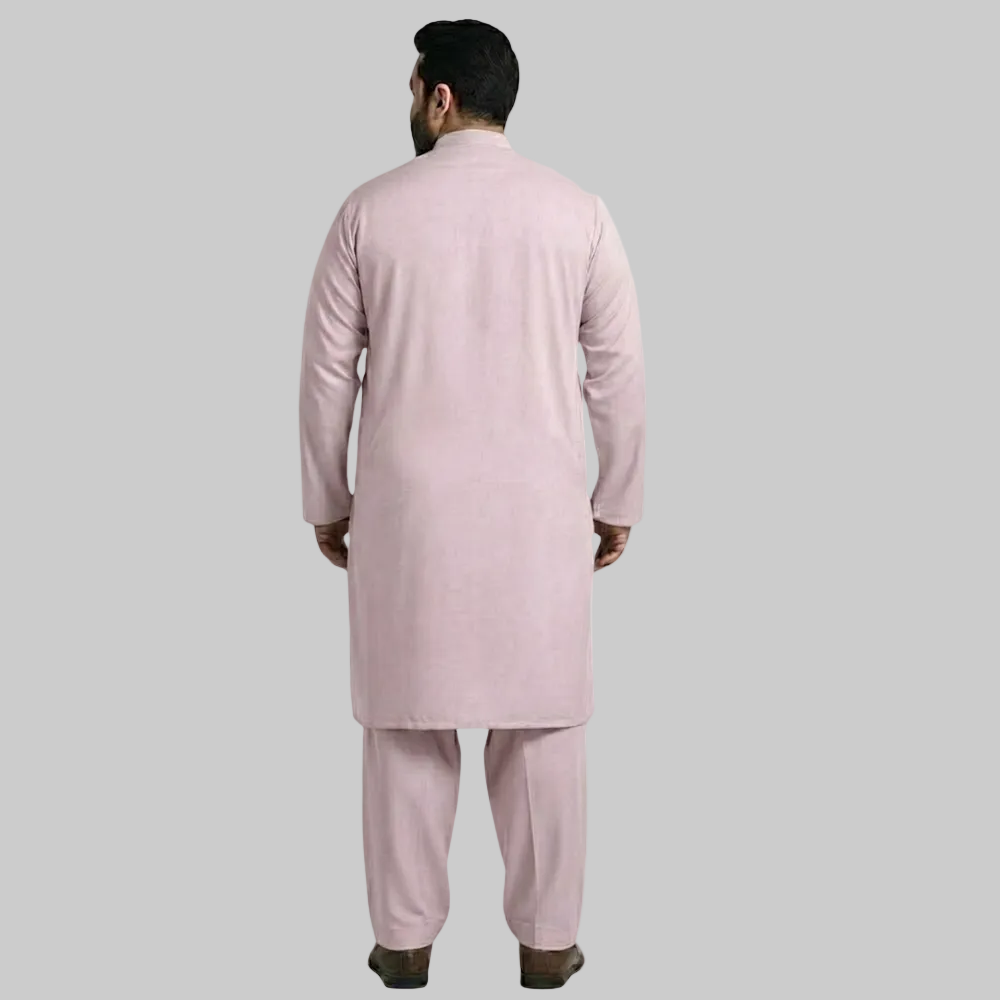 Dusty Pink Premium Wash & Wear Plus Size Kurta Shalwar PSM-10850