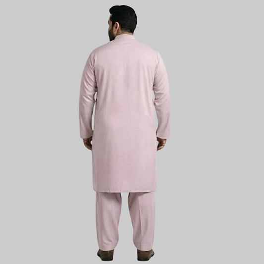Dusty Pink Premium Wash & Wear Plus Size Kurta Shalwar PSM-10850
