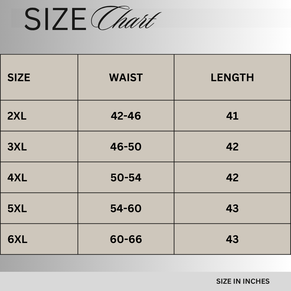 Size chart for Charcoal Elastic Waist Jersey Trouser  PSM-11363